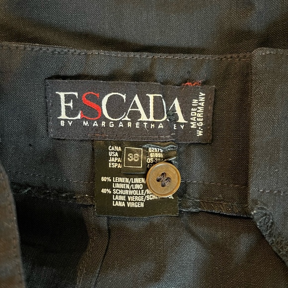 Women's Vintage Escada Linen Pants - Picture 2 of 7